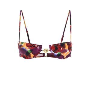 Reina Olga Women Printed Stretch Nylon Hommond Bikini Top